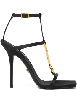 Versace: Чёрные сандалии 