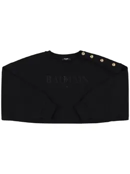 BALMAIN: Хлопковый свитшот 