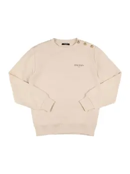 BALMAIN: Хлопковый свитшот 