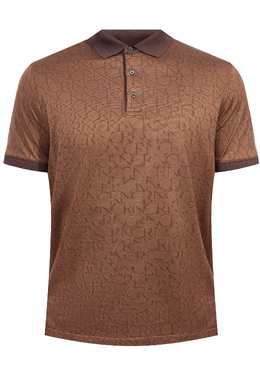 CORNELIANI: Коричневое поло 