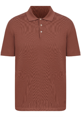 CORNELIANI: Коричневое поло 