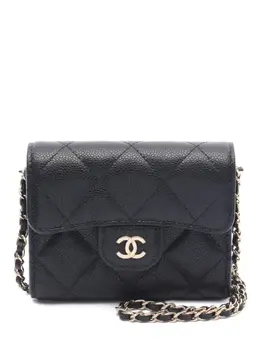 CHANEL Pre-Owned: Чёрная сумка через плечо 