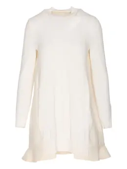 sacai: Платье с оборками 