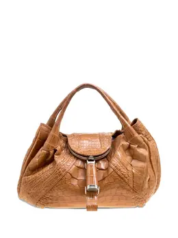 Fendi Pre-Owned: Коричневая сумка-шоппер 