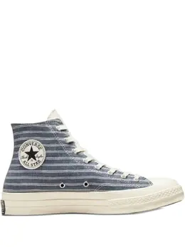 Converse: Голубые кроссовки  Chuck 70 Hi