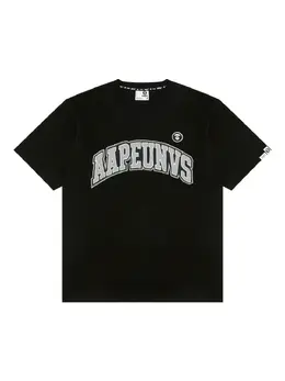 AAPE BY *A BATHING APE®: Чёрная футболка 