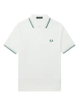 Fred Perry: Белое поло  Twin Tipped