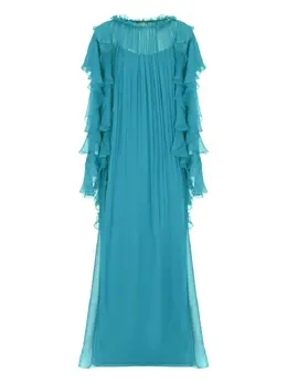 Alberta Ferretti: Плиссированное платье 