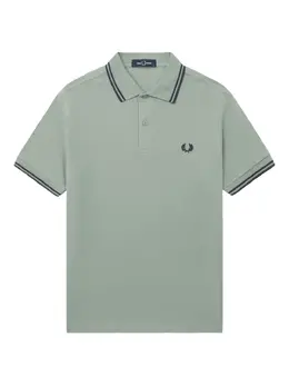 Fred Perry: Зелёное поло  Twin Tipped