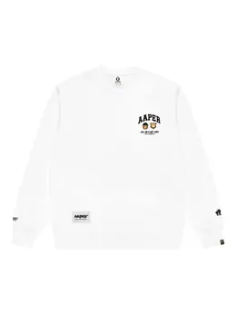 AAPE BY *A BATHING APE®: Белый свитшот 