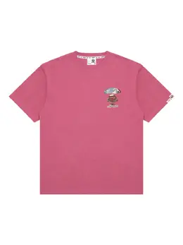 AAPE BY *A BATHING APE®: Розовая футболка 