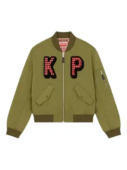 Kenzo: Куртка цвета хаки 