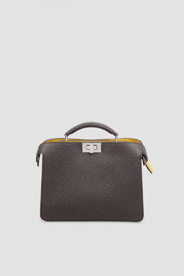 Fendi: Коричневая сумка  Peekaboo ISeeU