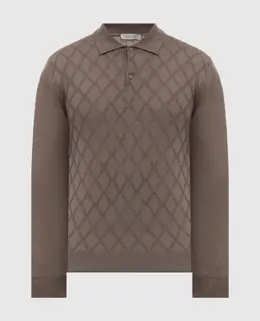 Canali: Поло цвета хаки 