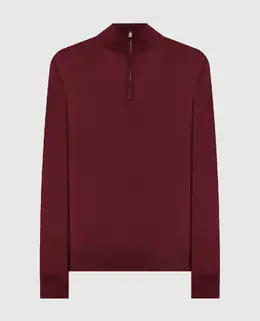 ISAIA: Бордовый свитер 