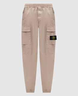 Stone Island: Бежеві брюки 
