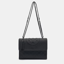 Tory Burch: Чёрная сумка  Fleming