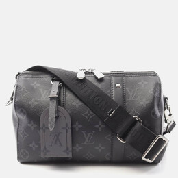Louis Vuitton: Чёрная сумка  Keepall