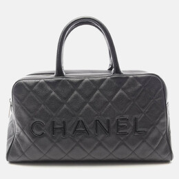 Chanel: Чёрная сумка-шоппер 