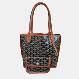 Goyard: Коричневая сумка-шоппер 