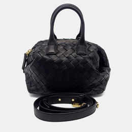 Bottega Veneta: Чёрная сумка-шоппер 