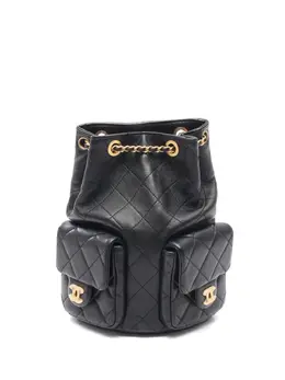 CHANEL Pre-Owned: Чёрный рюкзак 