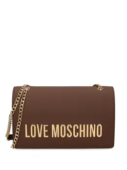 Love Moschino: Коричневая сумка через плечо 