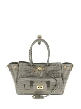 Balenciaga: Зелёная сумка-шоппер 