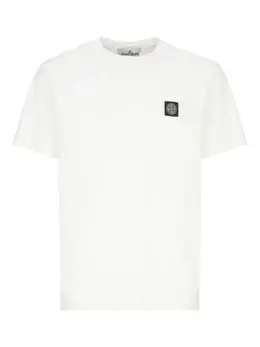 Stone Island: Белая футболка 