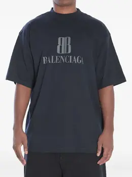 Balenciaga: Футболка  BB с принтом