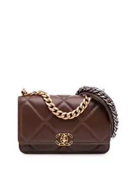 CHANEL Pre-Owned: Коричневый кошелёк 