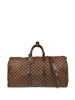 Louis Vuitton Pre-Owned: Коричневая спортивная сумка 