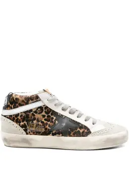 Golden Goose: Коричневые кроссовки  Mid Star