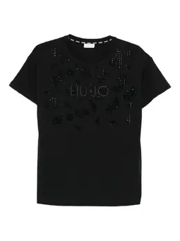 LIU JO: Футболка со стразами 