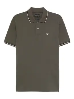 Emporio Armani: Поло цвета хаки 