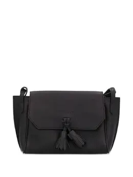 Longchamp: Чёрная сумка через плечо 