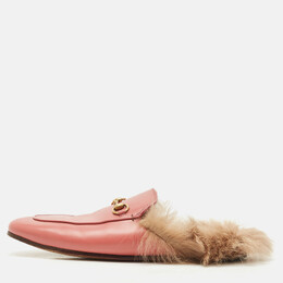 Gucci: Розовые сандалии  Princetown