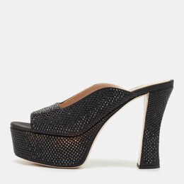 Miu Miu: Чёрные сандалии 