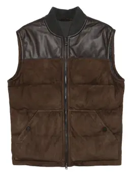 Brioni: Кожаный жилет 