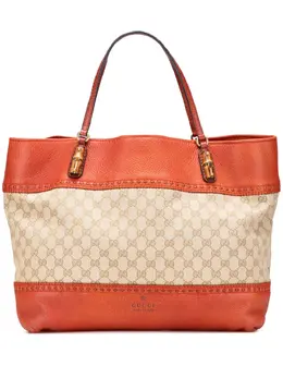 Gucci Pre-Owned: Оранжевая сумка-шоппер 
