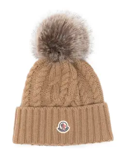 Moncler: Коричневая шапка 