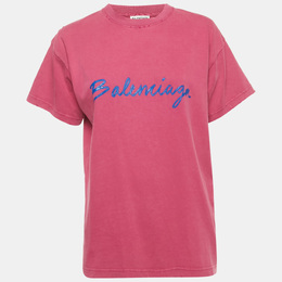Balenciaga: Розовая футболка 