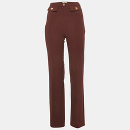 Elisabetta Franchi: Бордовые брюки 