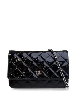 CHANEL Pre-Owned: Чёрный кошелёк 