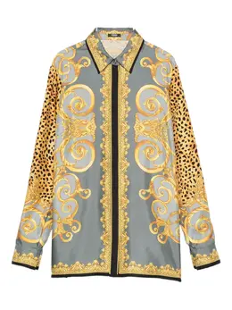 Versace: Шёлковая рубашка 