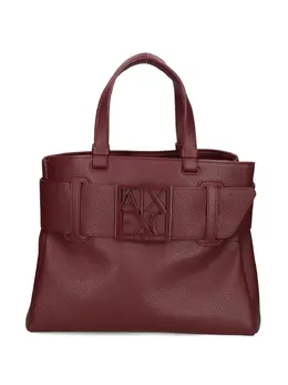 Armani Exchange: Бордовая сумка-шоппер 