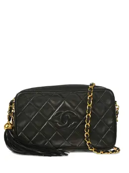 CHANEL Pre-Owned: Чёрная сумка через плечо 