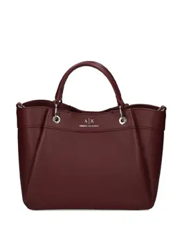 Armani Exchange: Бордовая сумка-шоппер 