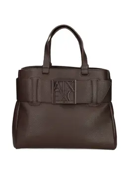 Armani Exchange: Коричневая сумка-шоппер 