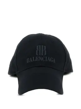Balenciaga: Чёрная кепка 